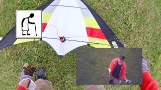 EXIT sports kite on Durdham Downs with minicamera onboard 190906