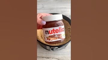 Nutella Cookie Pie ?! 🍪🤯 | Easy Chocolate Dessert #shorts