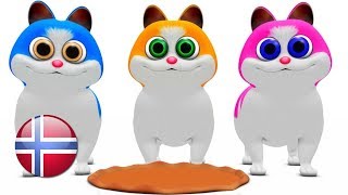 Tre Katter Små | barnesanger på norsk | barnerim | Nursery Rhymes by Little Treehouse