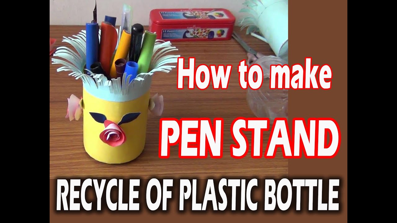 How to make Pen Stand from Plastic Bottle Recycle of Plastic Bottle