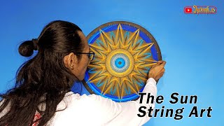 String Art - The Sun | Timelapse | String art tutorial | String art Mandala | DIY String art