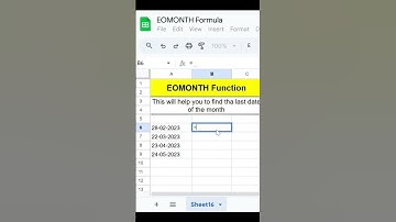 How to Use EOMONTH Function in Google Sheets.