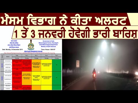 Weather Department ने किया Alert, 1से 3 January तक होगी बारिश