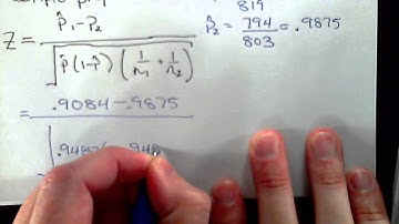 test statistic (2-sample proportion)