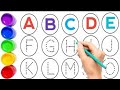 Paint Alphabets A to Z | Fun ABC Learning with Colors for Kids &amp; Toddlers #abcd #aforapple 