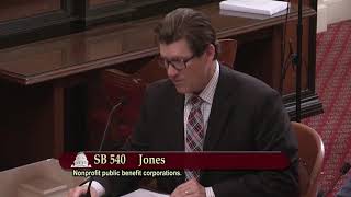 Senator Jones Presents SB 540 in the Senate Banking and Financial Institutions Committee