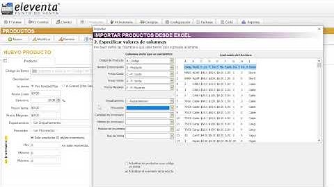 Importar productos desde excel eleventa