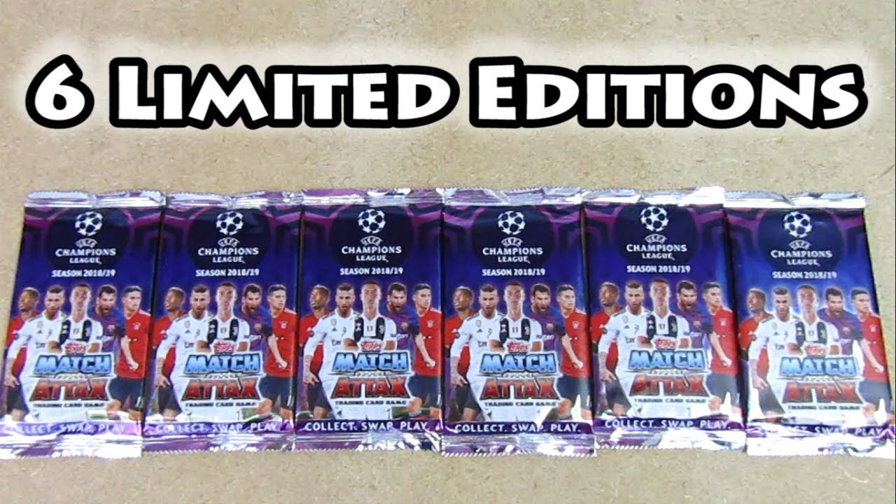 match attax limited edition cards 2018 19 2018-19 Topps UEFA Champions League Soccer Hobby Box ALL THE BIGGEST CLUBS IN WORLD FOOTBALL ALL THE WORLDS TOP PLAYERS MODERN CUTTINGEDGE DESIGNS ENHANCED PHYSICAL AND ONLINE GAMEPLAY BRAND Match Attax Premier League Topps