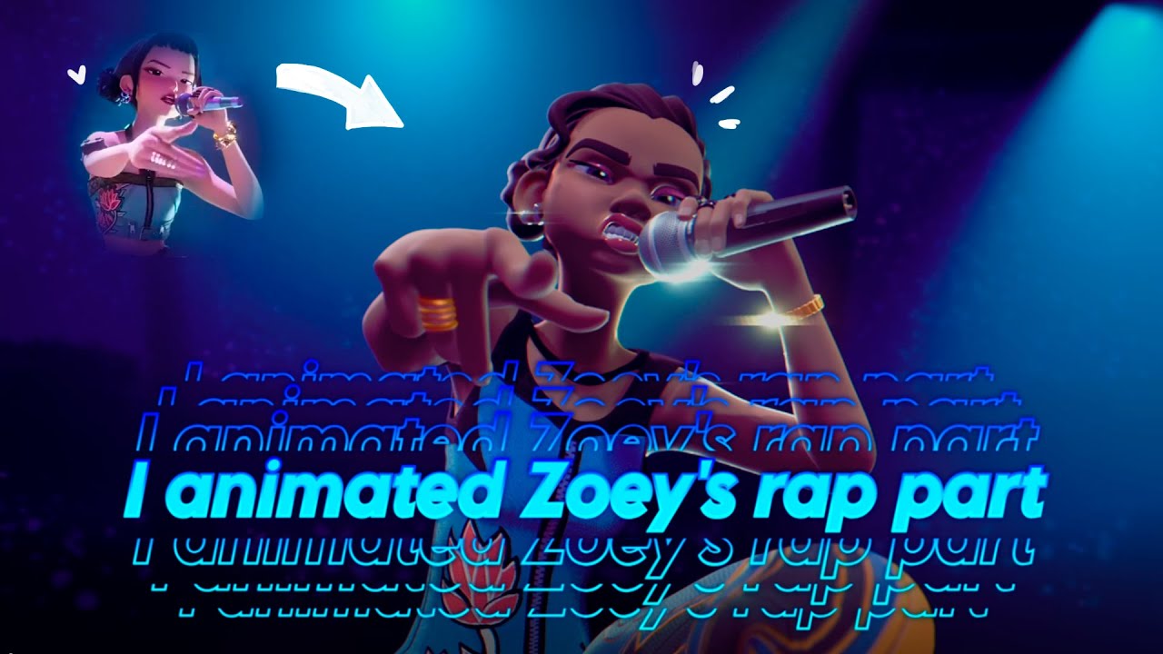 Zoey Rapping Scary I animated Zoey's rap part from KPop Demon Hunters in Blender - YouTube