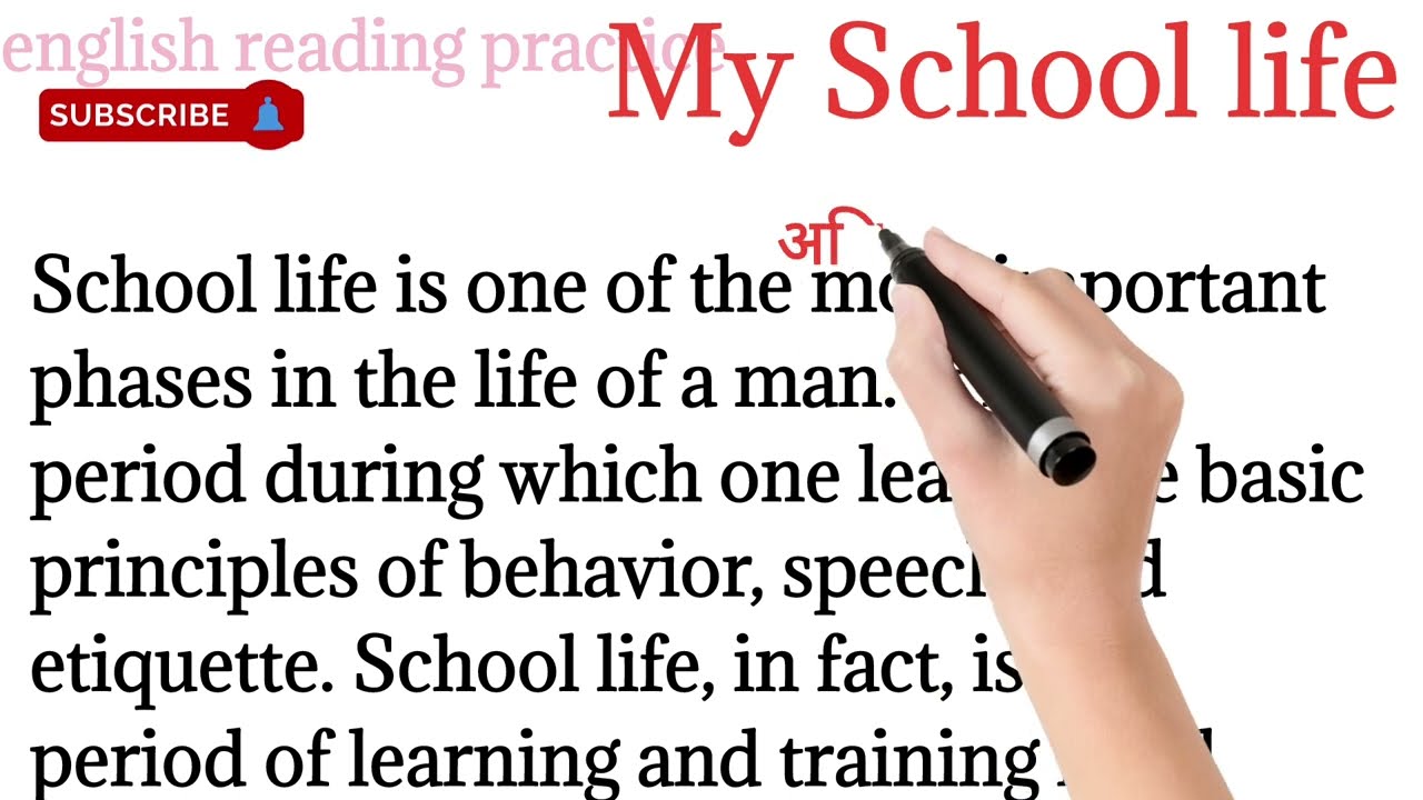 391,My school life/english reading paragraph/English reading practice 