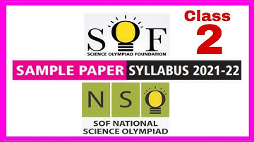 NSO, Class 2, sample paper 2021-22, National Science Olympiad