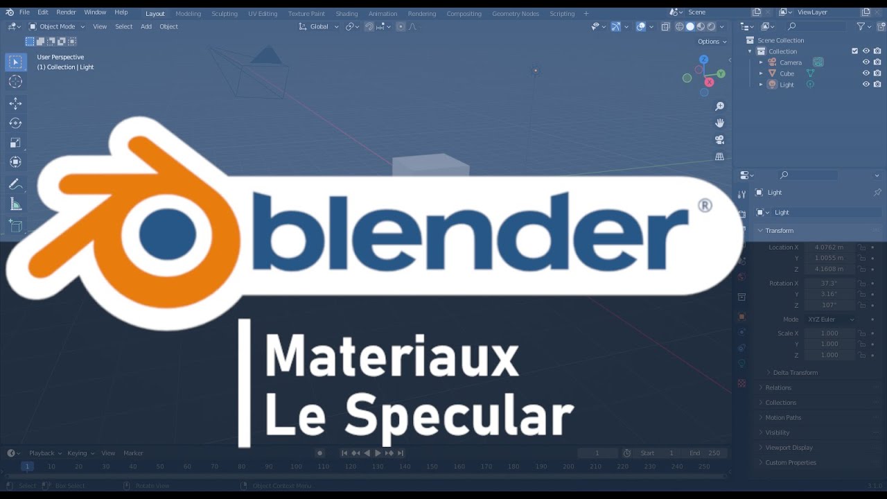 le Specular apprendre les materiaux Blender 3D YouTube