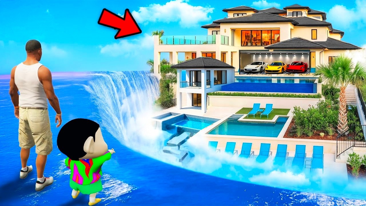 Franklin Shinchan Built A New House on the Ocean | Gta V Bangla Gameplay Franklin Shinchan Built A New House on the Ocean | Gta V Bangla Gameplay