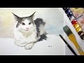 Animals #10 - How to Paint Cat's Whiskers in Watercolor