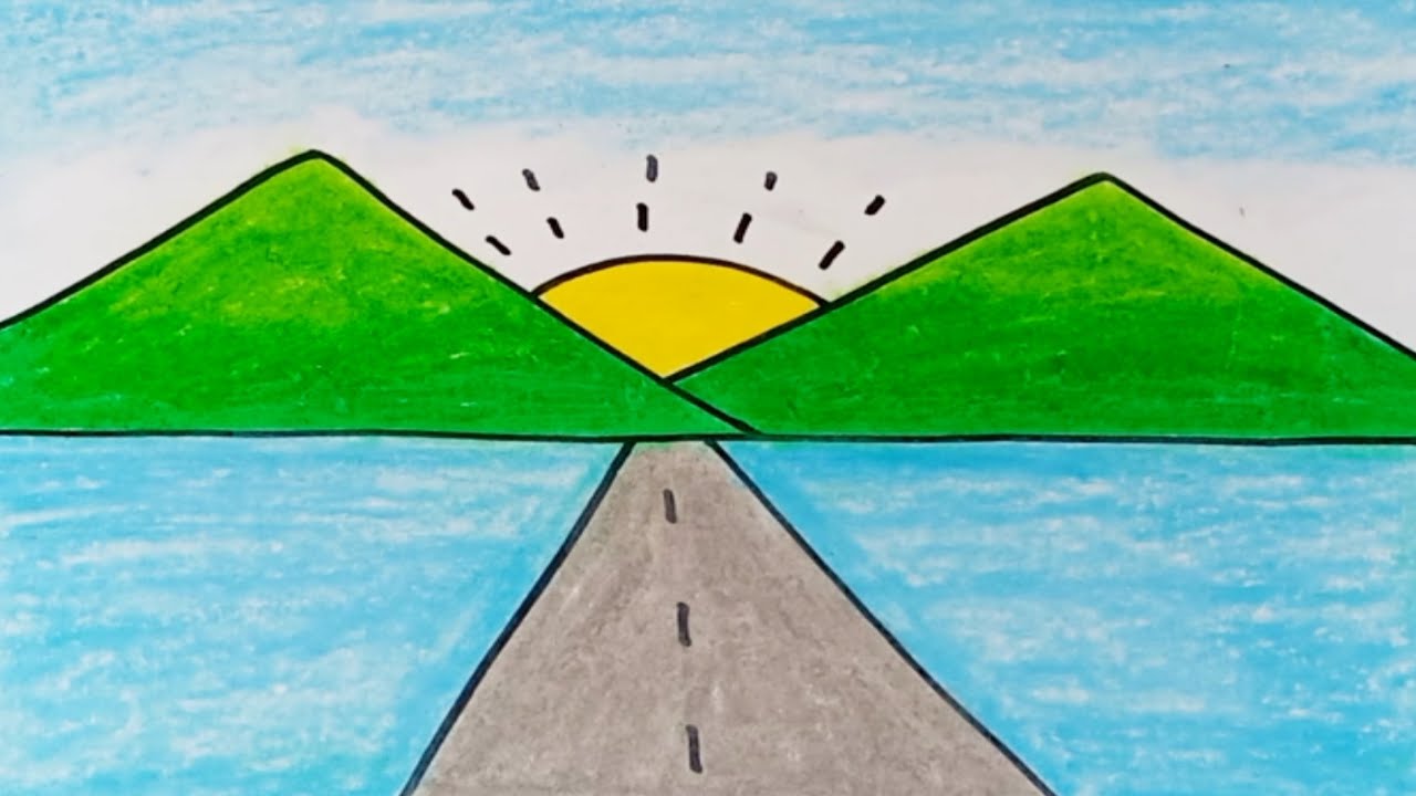 How to Draw Scenery Very Easy |Drawing Scenery Step by Step