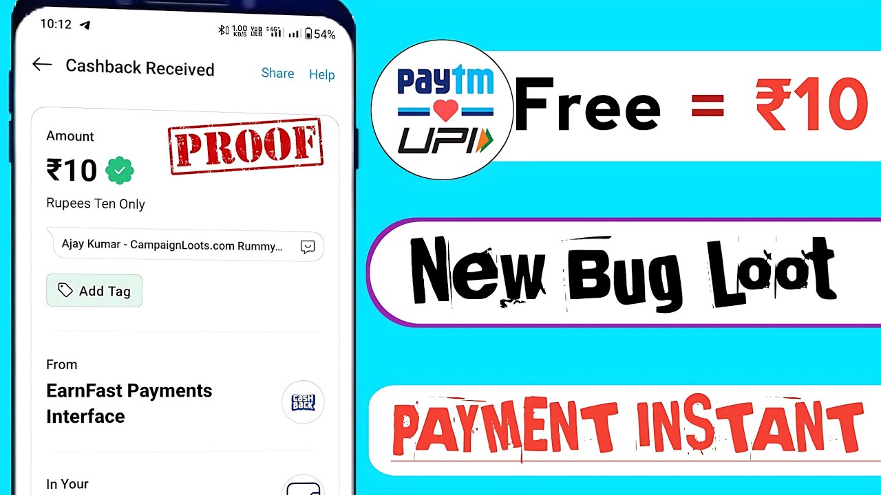 🤑Today New Paytm Ads Loot Offer ₹10+50 Instant Paytm Cash | Paytm Loot Offer Today | New Earning App