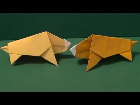 いのしし 折り紙 Wild Boar Origami Youtube