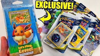 EXCLUSIVE NEW EEVEELUTION card inside LET'S GO EEVEE POKEMON THEME DECK BOX! Opening