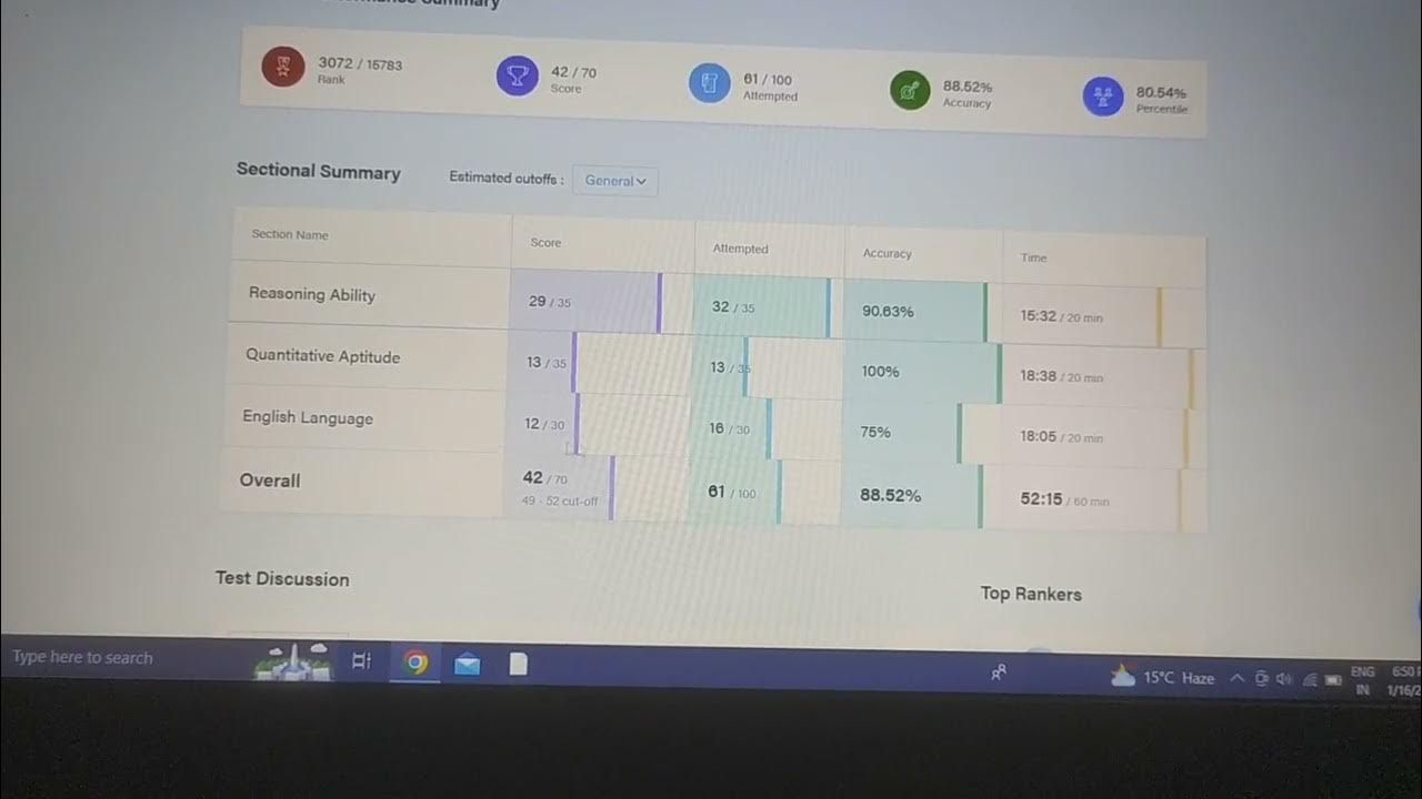 LIC AAO first Mock....My marks 🙄 banking_aspirant bank_exams licaao