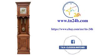 Antique J H German 2 Weight Grandfather Clock