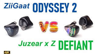 ZiiGaat Odyssey 2 vs Juzear x Z Defiant - - IEM sound comparison