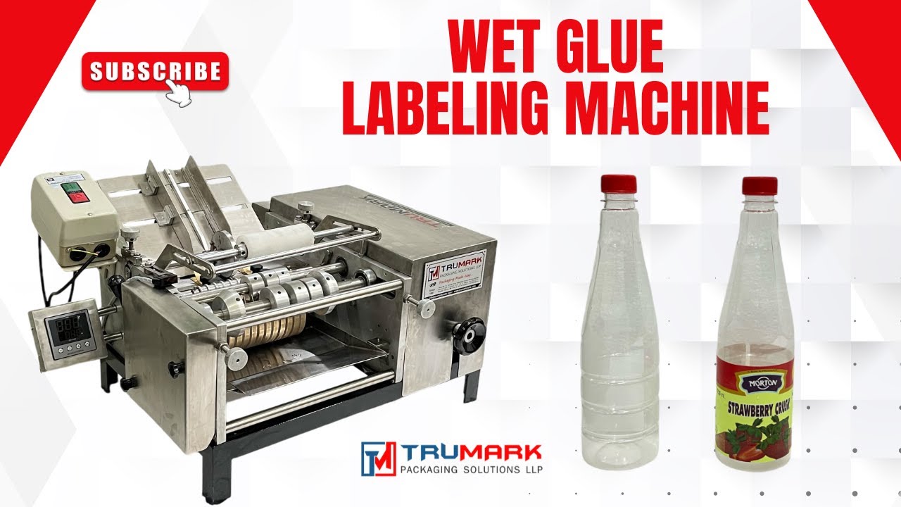 WET GLUE LABELING MACHINE - YouTube