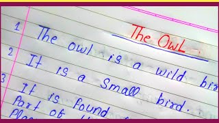 The Owl 10 lines on in English #Essay Owl #writing @gyanmandirclasses  #Essay #writing