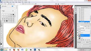 Nyoba Drawing Pad 300 Ribuan ( Percobaan pertama Menggambar G- Dragon oppa di Photoshop cs3 )