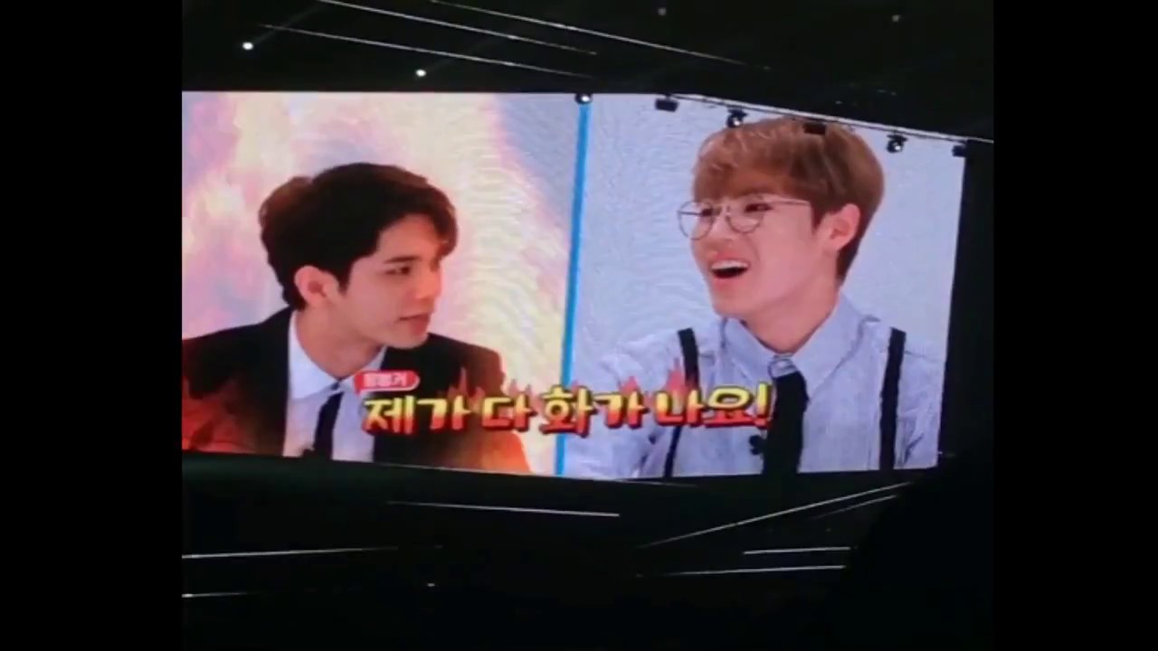 [WANNAONE] 170807 ShowCon Sungwoon revealed Ong Pre-debut (w Guanlin) || Fancam