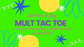 Multiplication Tic Tac Toe Math Game