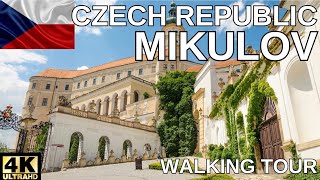 Mikulov, Czech Republic 4K - Castle and City Walking Tour - With Subtitles