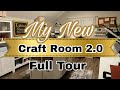 My New Craft Room 2.0 In My New Home!  Full Tour of My new Organized Space