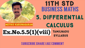 11th Std BM Ex.5.5(1)(viii) Differentiate with respect to x, (√x+1/√x)²