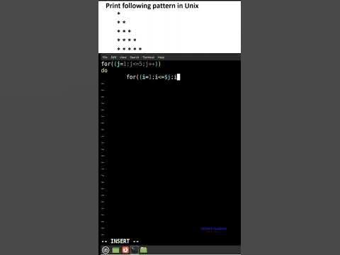 Printing star patterns in Unix using for loop - YouTube image.