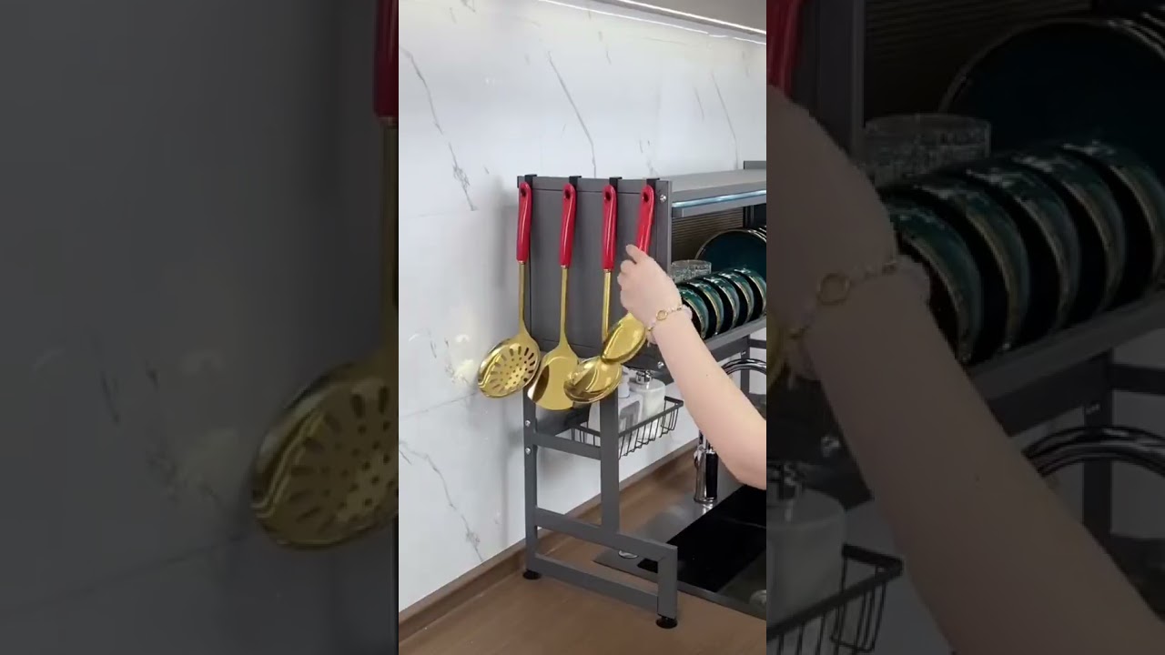 My Small Kitchen Grew Instantly! How This Dish Rack Frees Up So Much Counter Space! 🤯