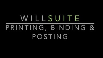 WillSuite - Printing, Binding & Posting service