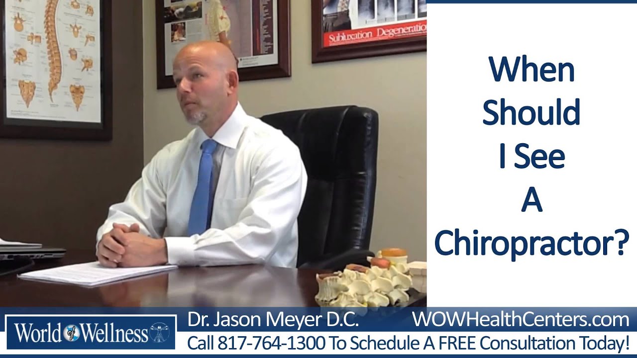 When Should I See A Chiropractor I Dr Jason Meyer DC Reviews Your