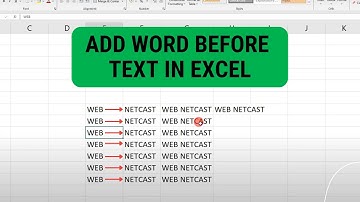 How to Add Word Before Text in Excel