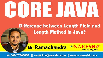 Core Java Tutorials | Difference between Length Field and Length Method in Java? | Mr.Ramachandra