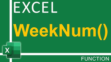 How To Use Excel WeekNum Function | Excel Tutorial for Everyone
