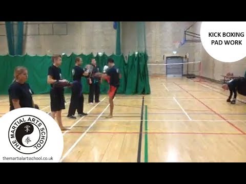 Kick Pad Work Routine Kick Boxing Pad Work for Kids and Adults - YouTube