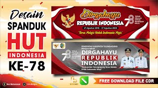Desain Banner Dirgahayu Republik Indonesia Ke 78 Tahun 2023 (FREE CDR) - #nurdesigns