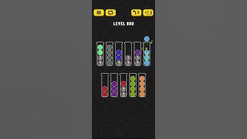 Ball Sort - Color Puzzle Game - Level 800 - Walkthrough SOLVED by RobotPlayer AI!!!
