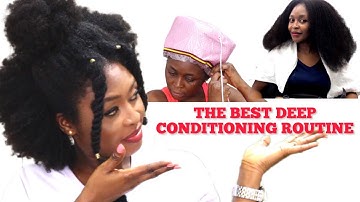 My Deep Conditioning Routine On Fine Natural Hair 😳