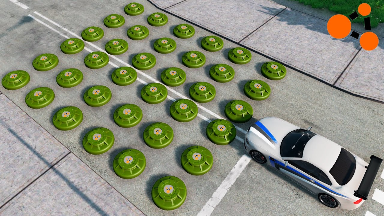 Cars Vs Mines Car Crashes Experiments – BeamNG Drive