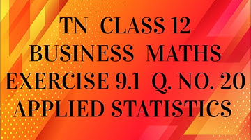 TN 12th Business maths chapter 9 exercise 9.1 question number 20
