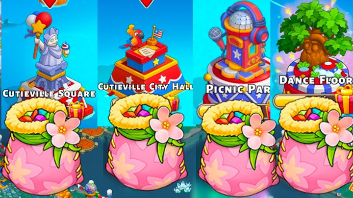 4 Pink Bags Cutieville Square, Cutieville City Hall, Picnic Park, Dancing Floor | Family Island