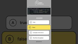 Day 27/30 | What will be the output of this Java program? #java #lostpointer #learning #knowledge