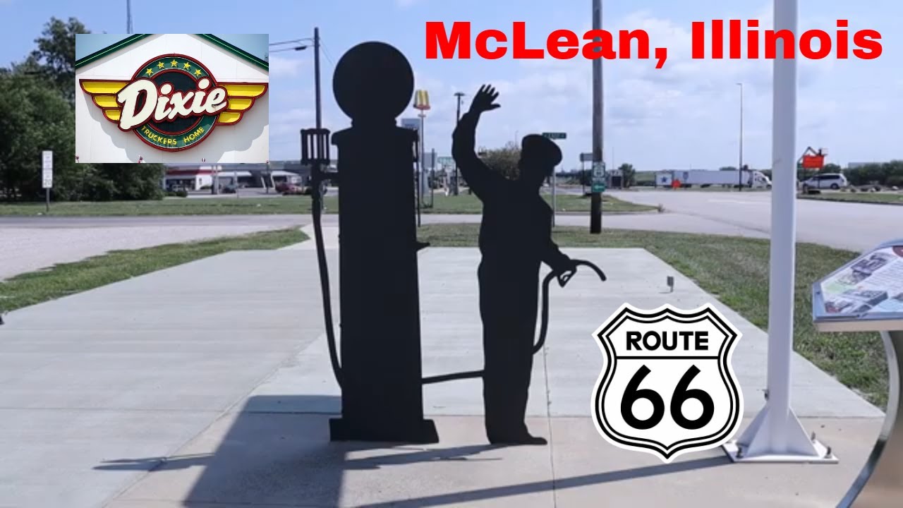 Home on the RoadMcLean Route 66 Shadow Statue & Wayside Panel/Dixie Truck Stop McLean