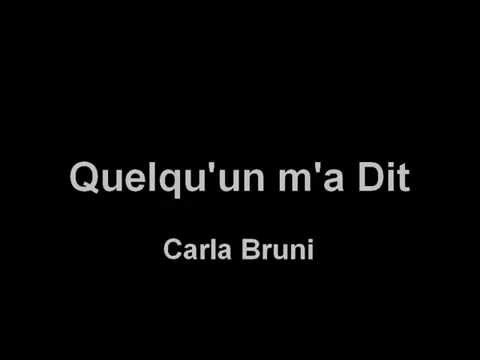 Quelqu'un m'a dit - Carla Bruni (Official Audio)